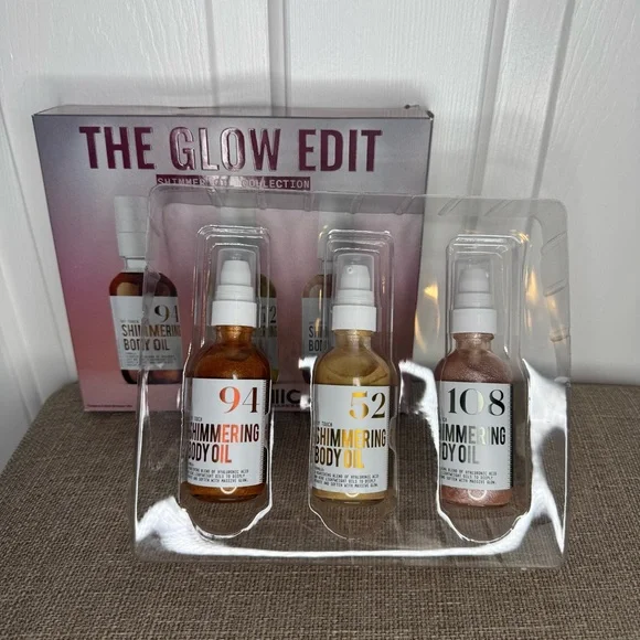 MIIM MIIC The Glow Edit Shimmer Body Oil Vanilla Strawberry 94, 52, 108 3x 2 oz - Picture 4 of 4